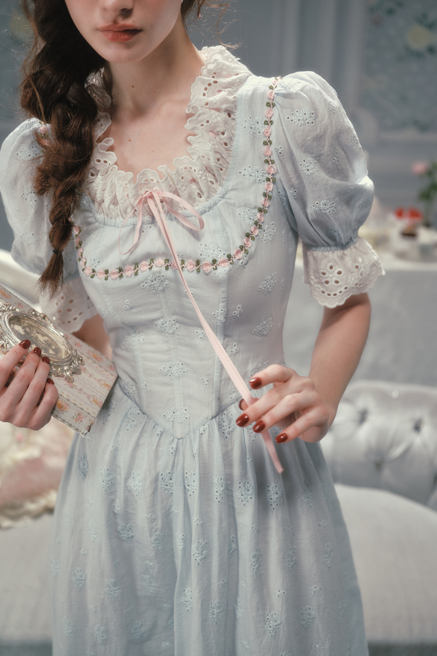 Élysée Cotton Fishbone Dress