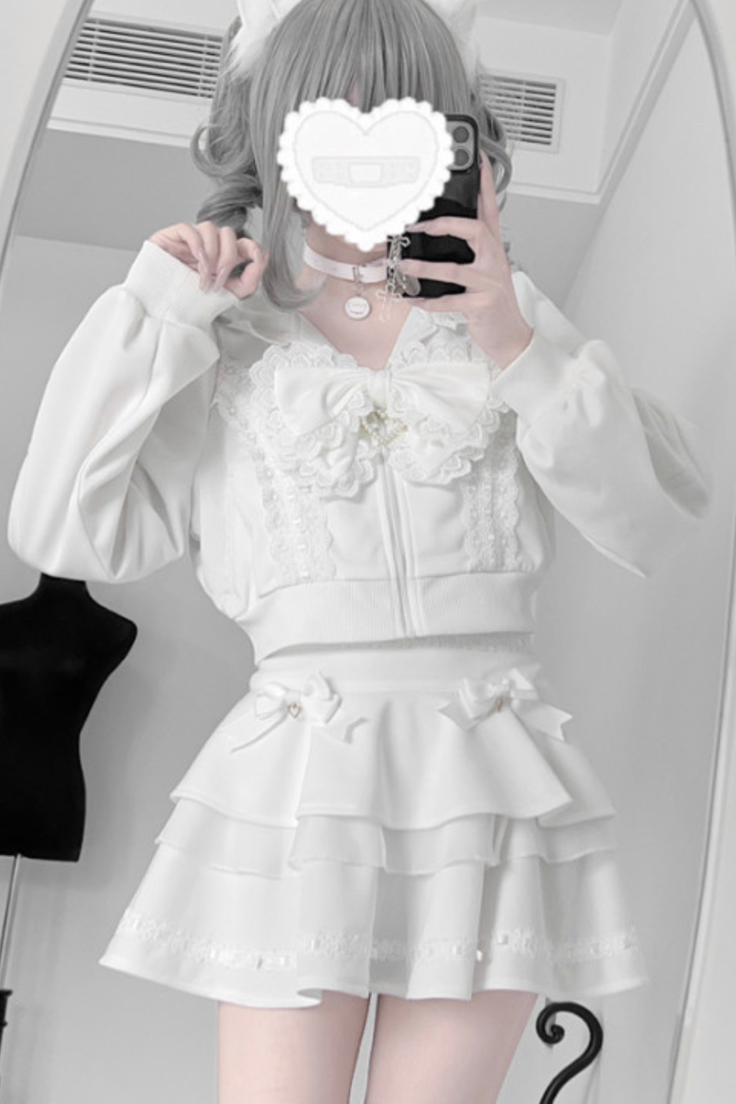 Black and White Sportswear Skirt