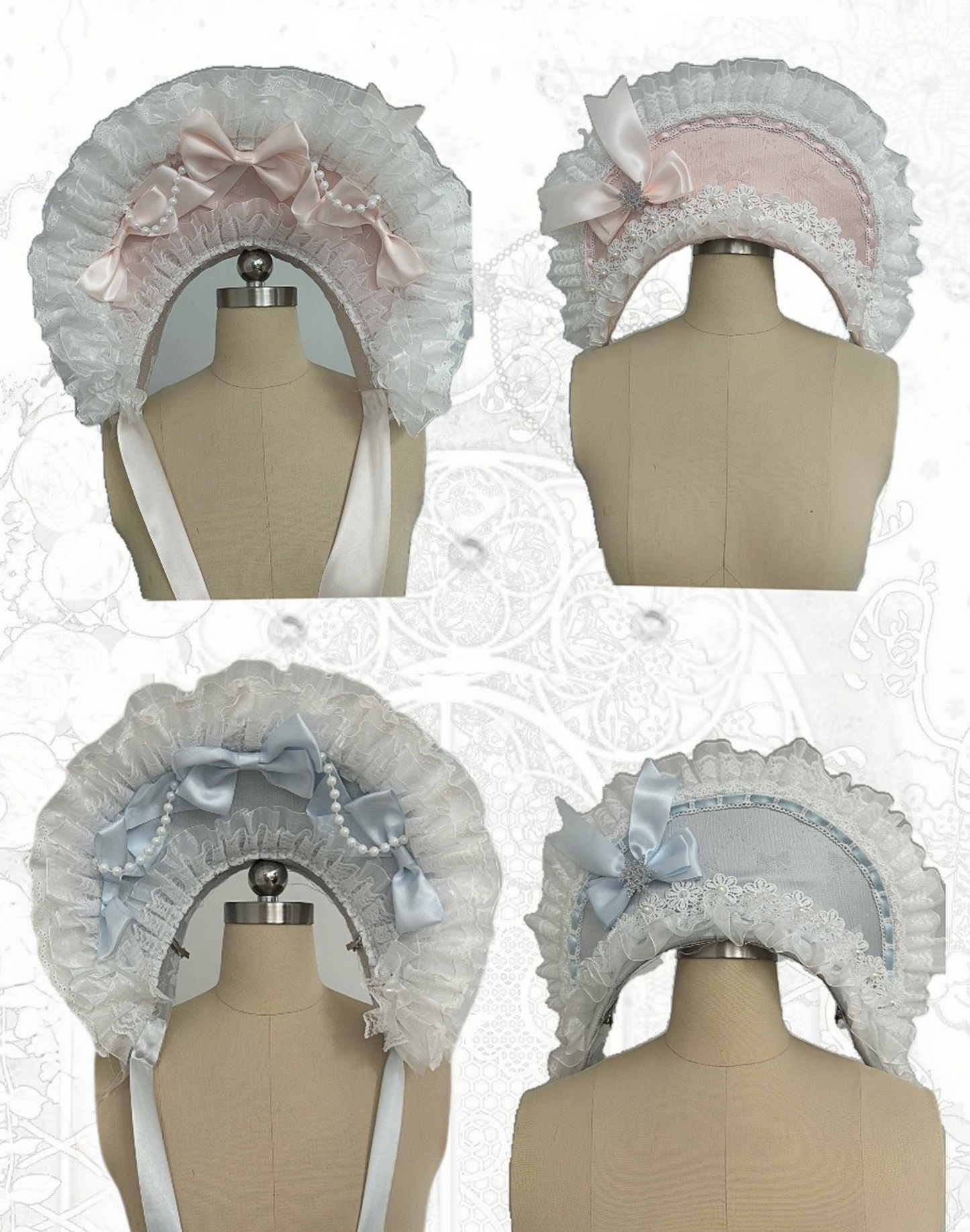 [February 8 Reservation Deadline]Pink Blue Tiered Lace Ribbon Princess Series Accessories