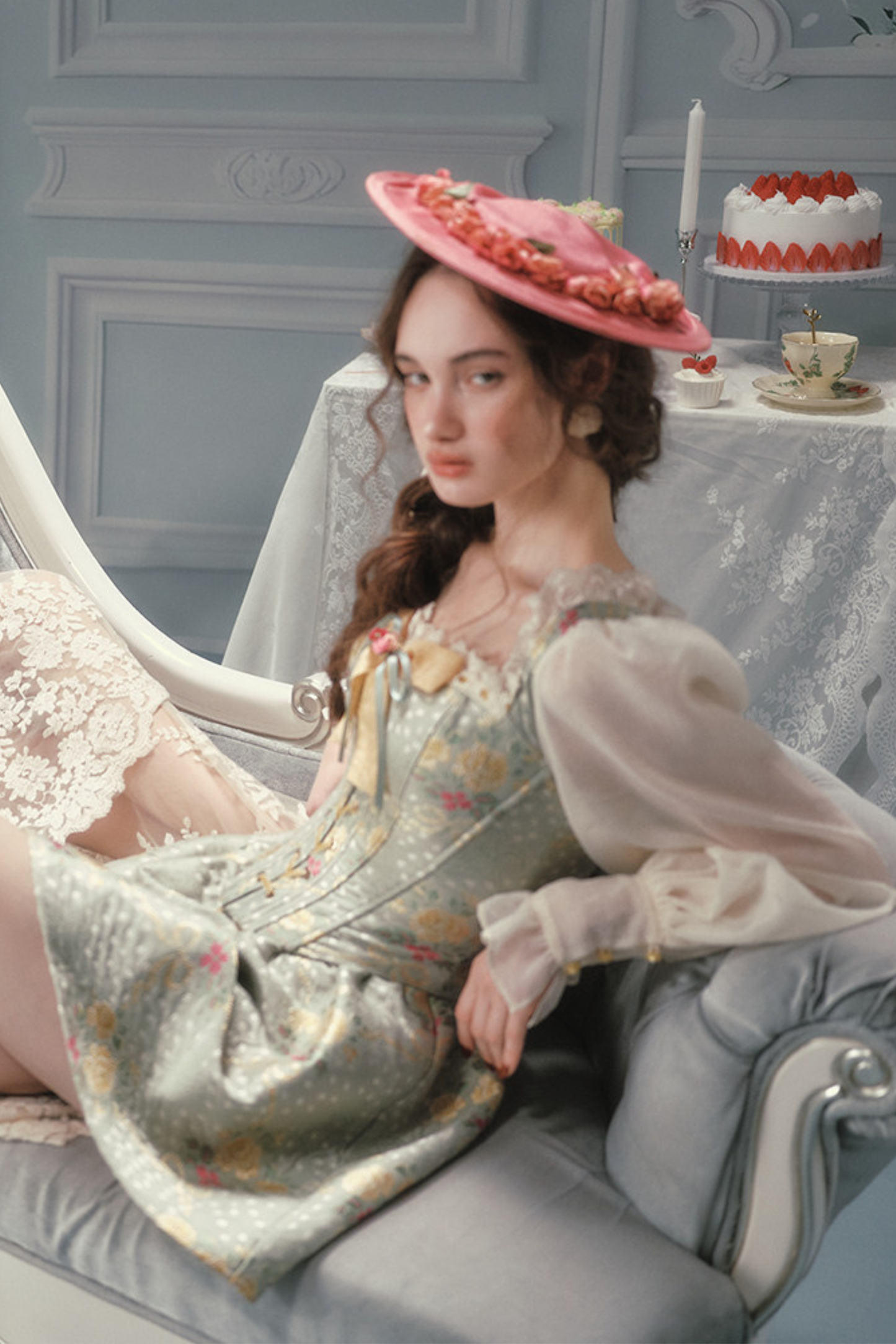 Lace Retro Fishbone Dress