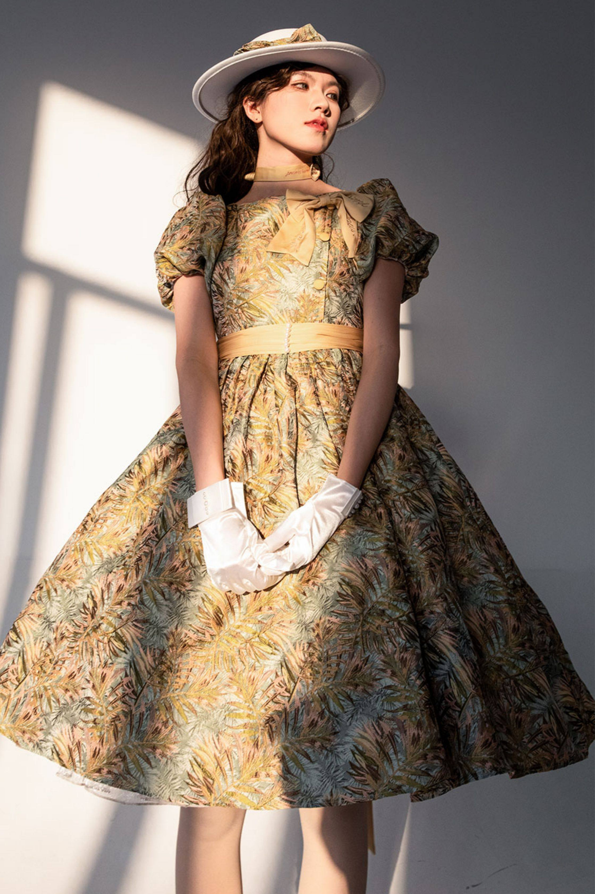 Golden Years Jacquard Dress