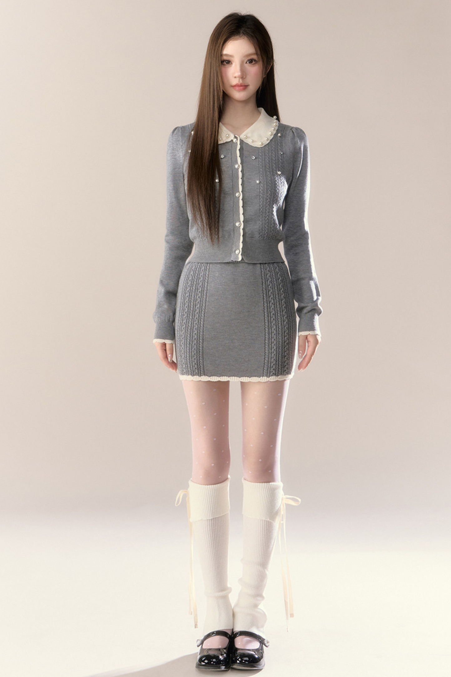 Sweet French Knit Top + Tight Skirt