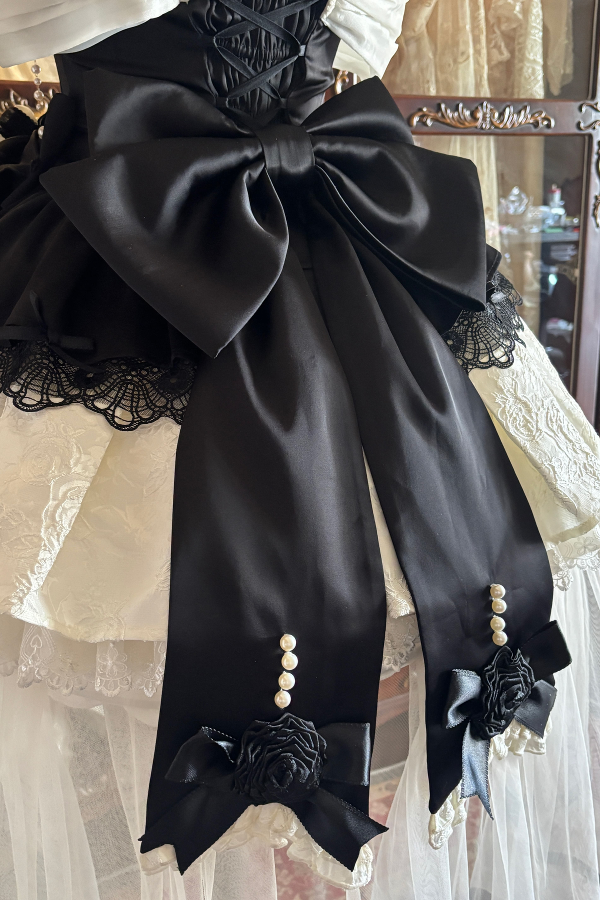 Night Venus Lolita Halterneck Top + Flare Skirt + Tight Skirt + Overlay Skirt + Hat + Tail
