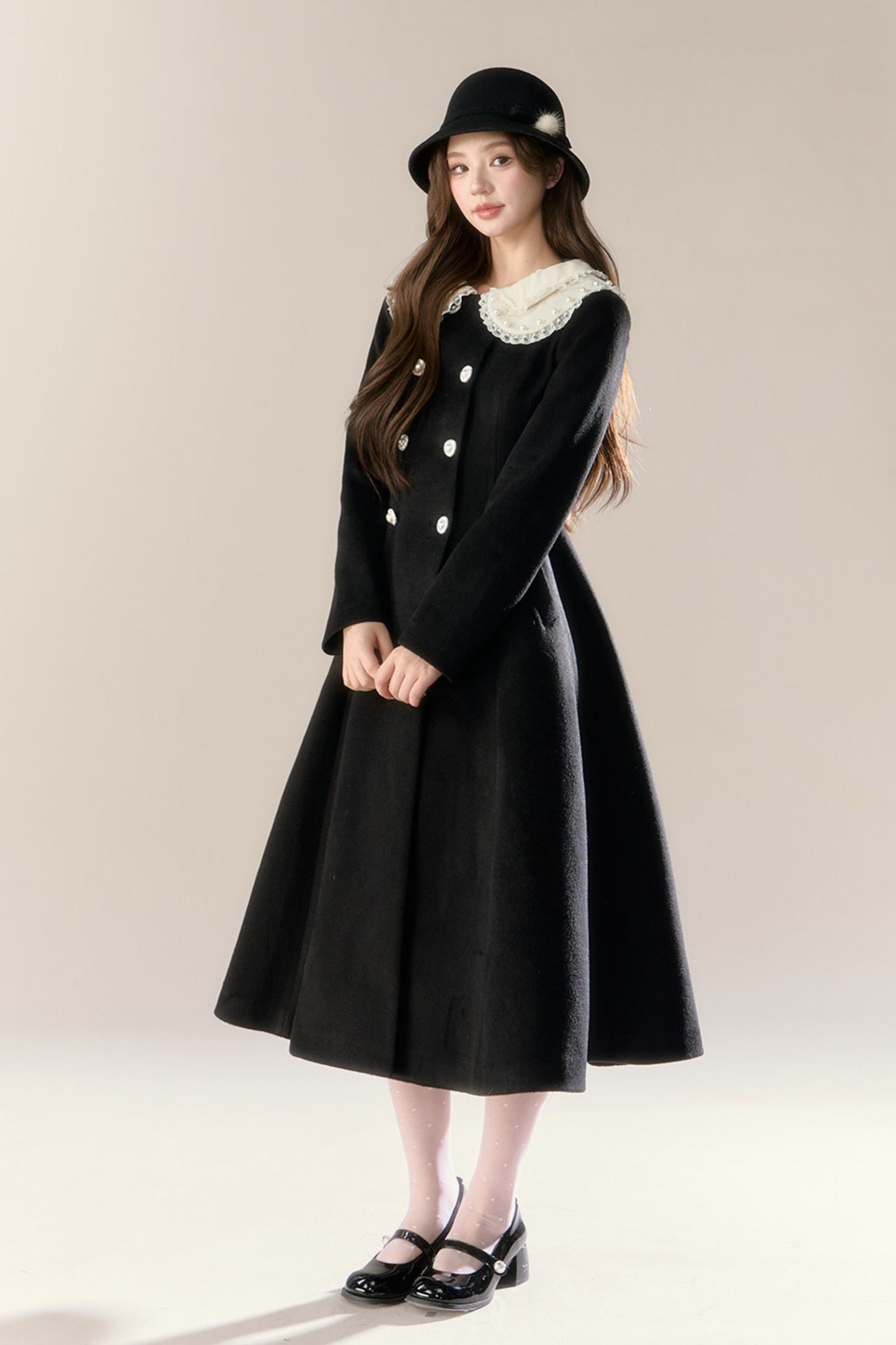 Elegant Sweet Chic French Long Coat