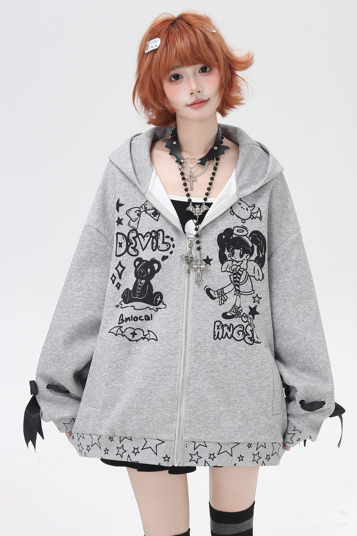Devil Girl 3D Wings Hooded Jacket