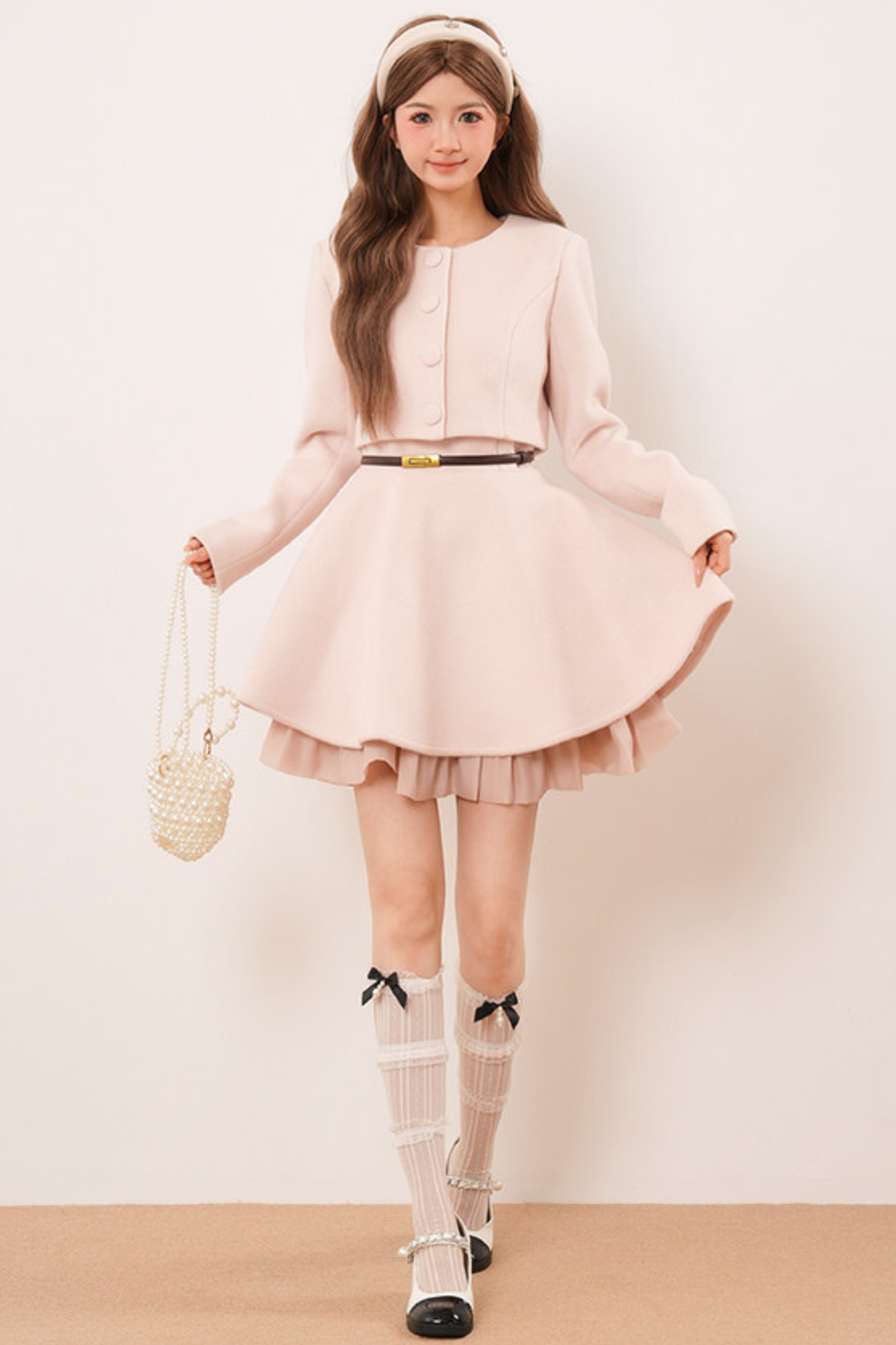 Pink Chanel-Inspired Coat Set