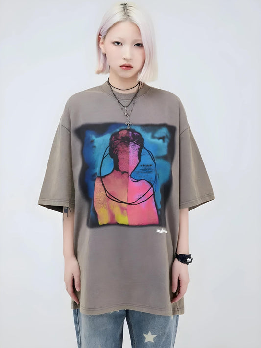 Abstract Tee Gray