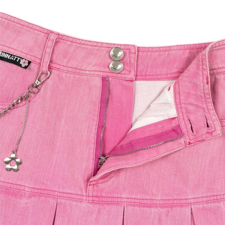 Barbie Pleated Denim Mini Skirt