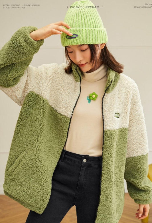 Be Young Sherpa Jacket Green