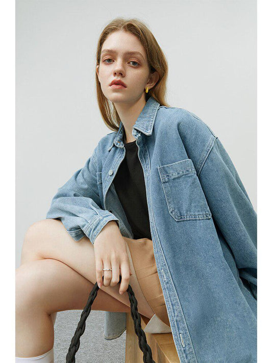 Casual Denim Shirt Blue