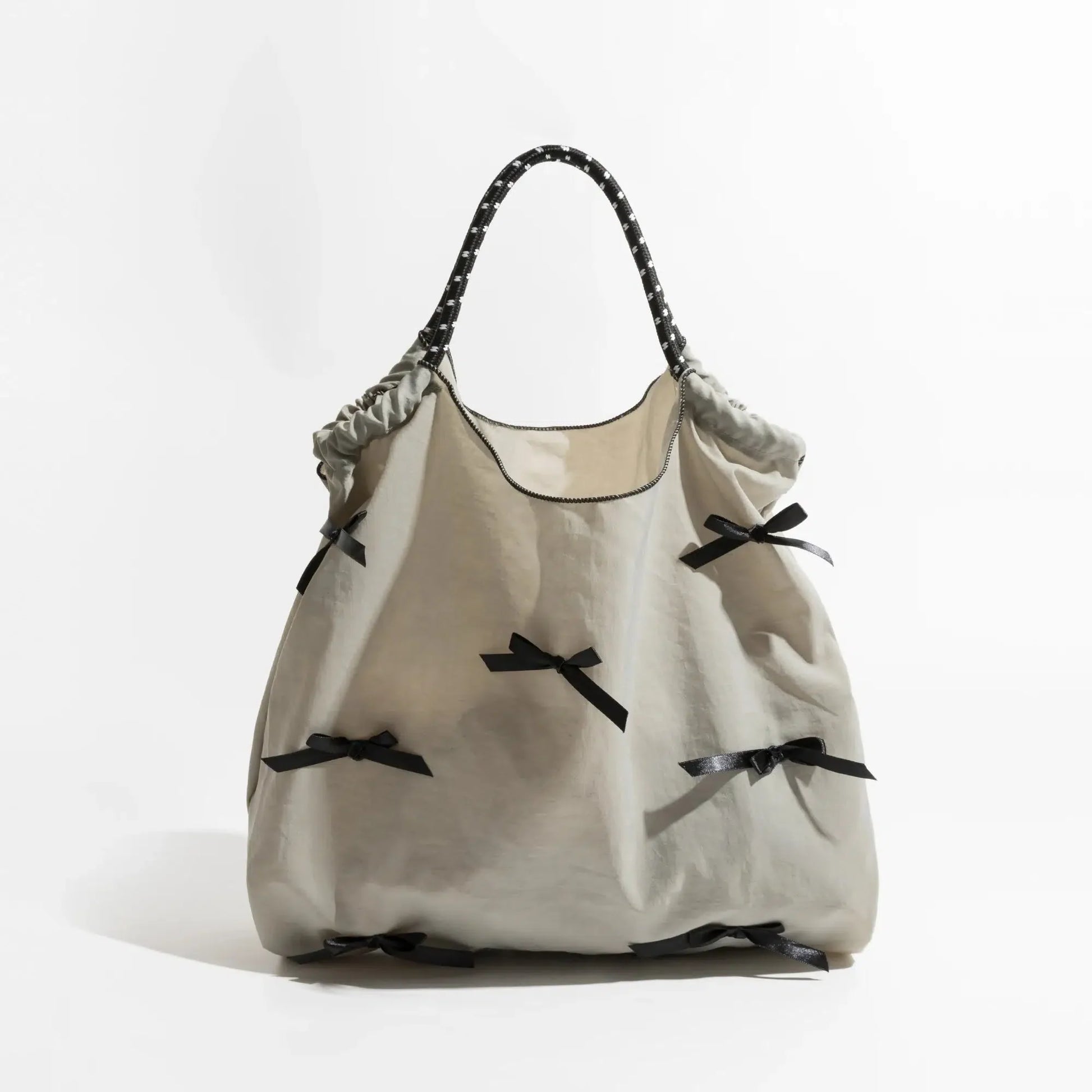 Coquette Bow Shoulder Bag Gray