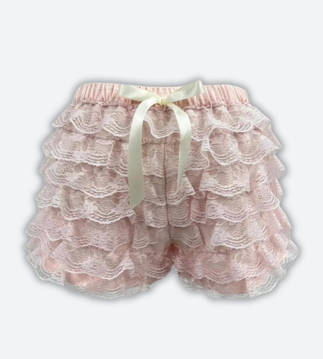 Coquette Lace Ruffled Shorts