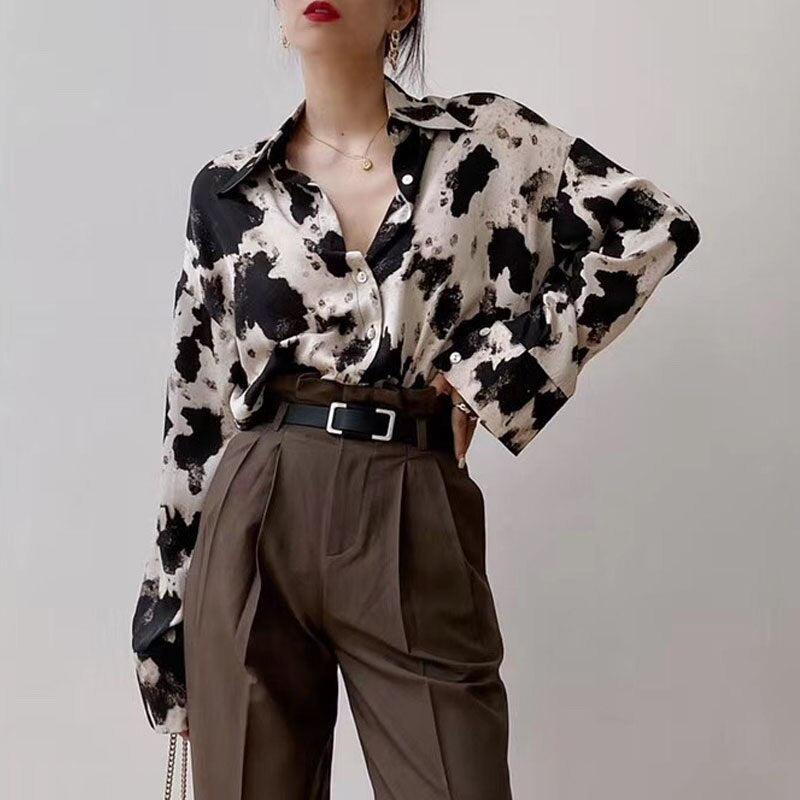 Cow Print Blouse