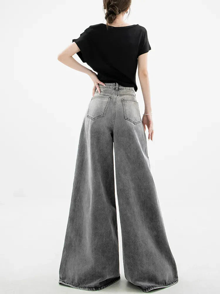 Dark Wash Super Wide Leg Jeans