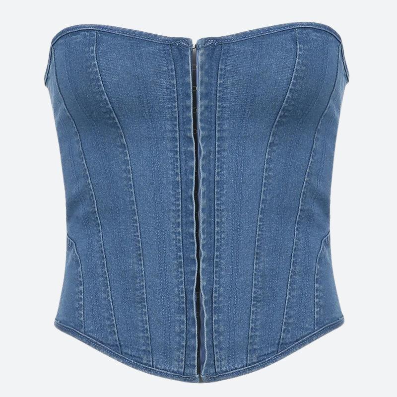 Denim Corset Top