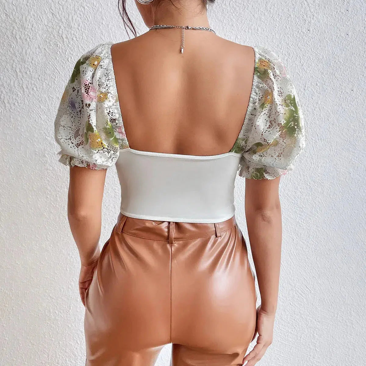 Floral Crop Corset Top