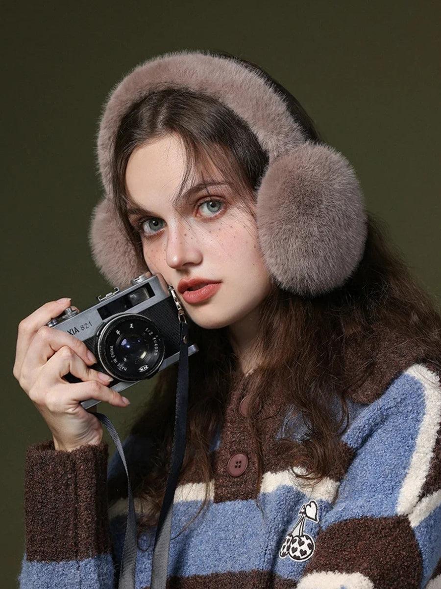 Fluffy Earmuffs Brown
