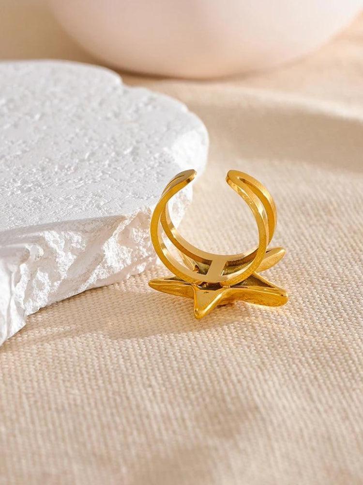 Gold Starfish Ring