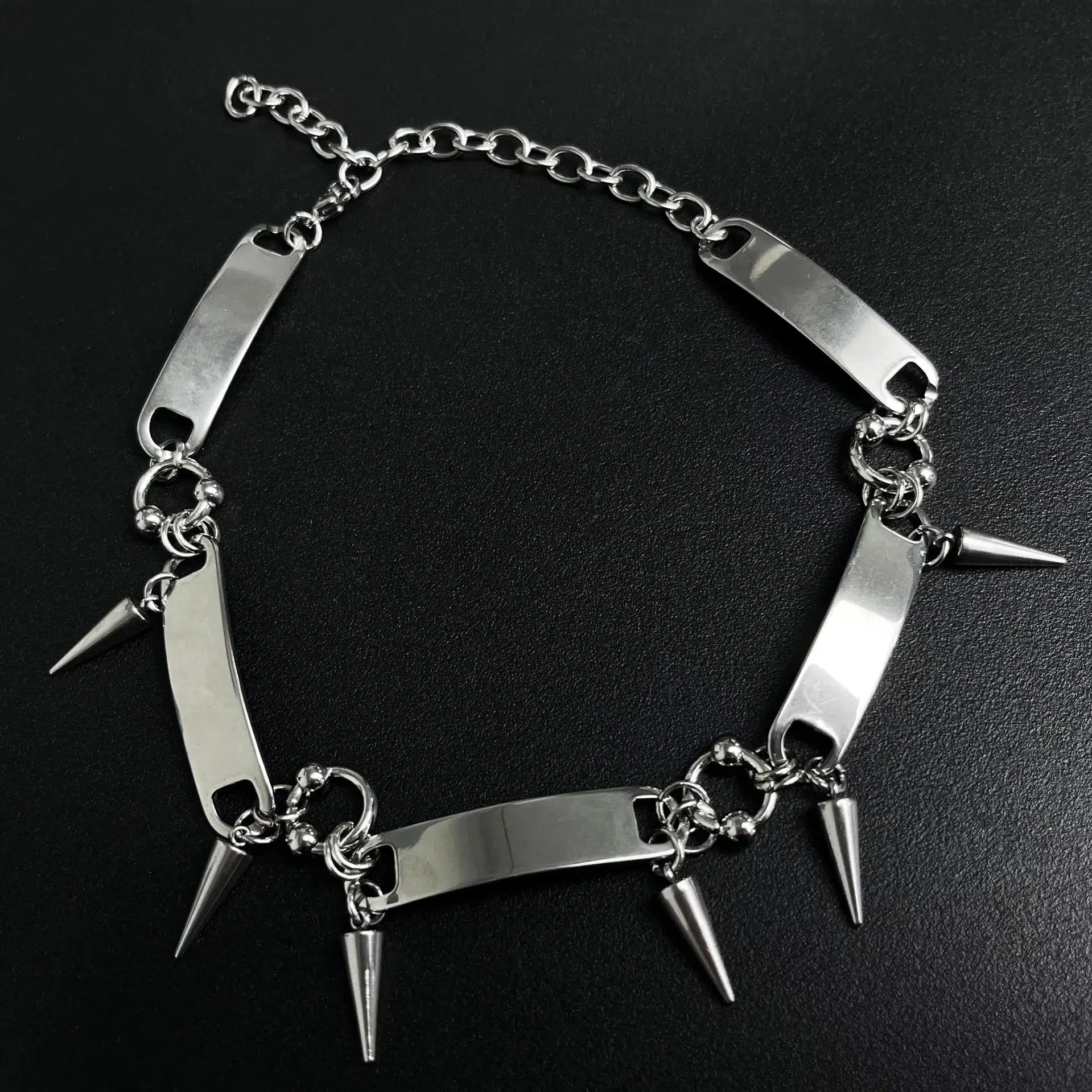 Goth Spiked Metal Choker