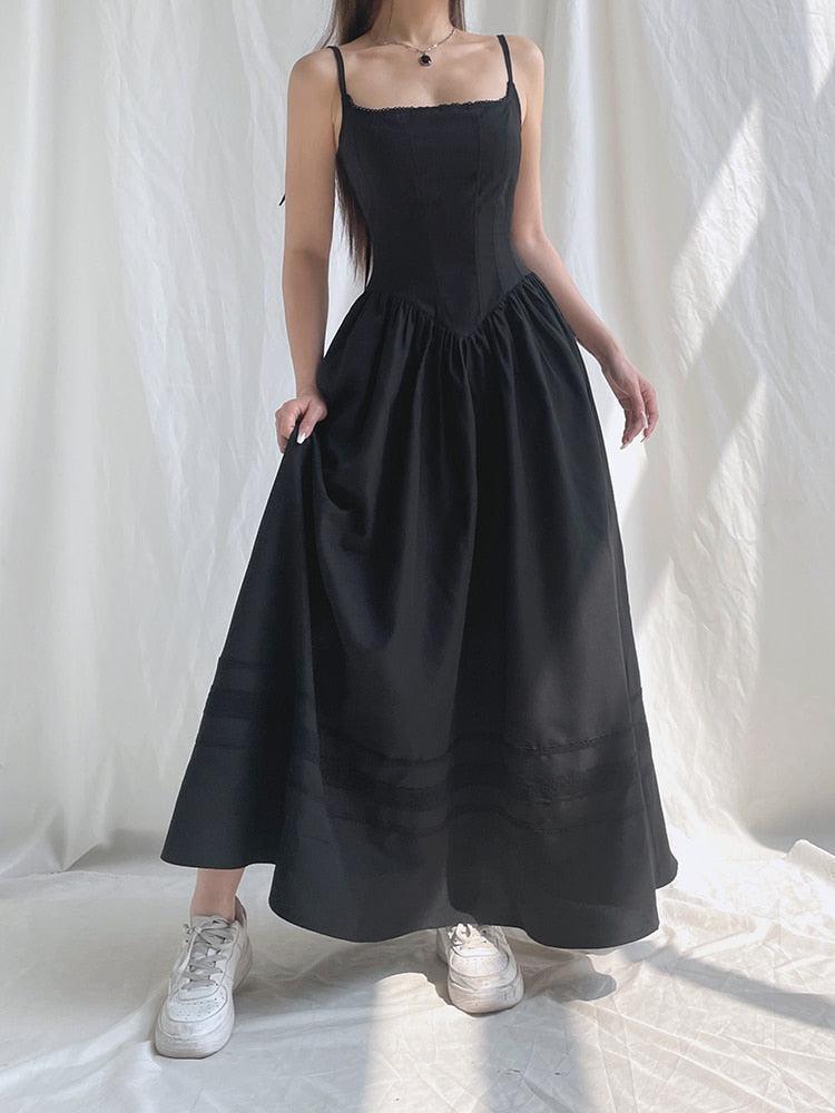 Goth Strap Maxi Dress