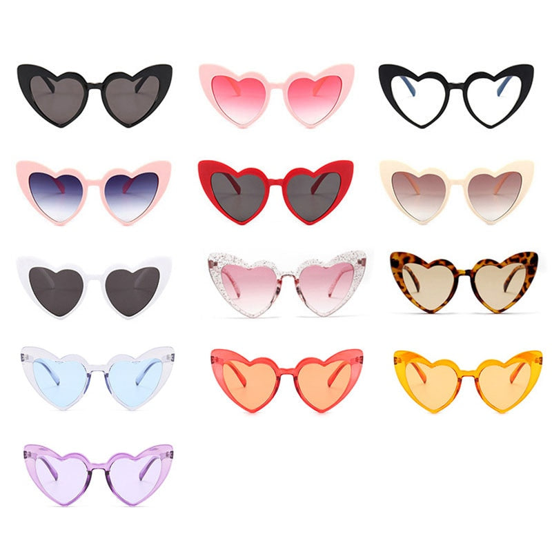 Retro Cat Eye Heart Shape Sunglasses