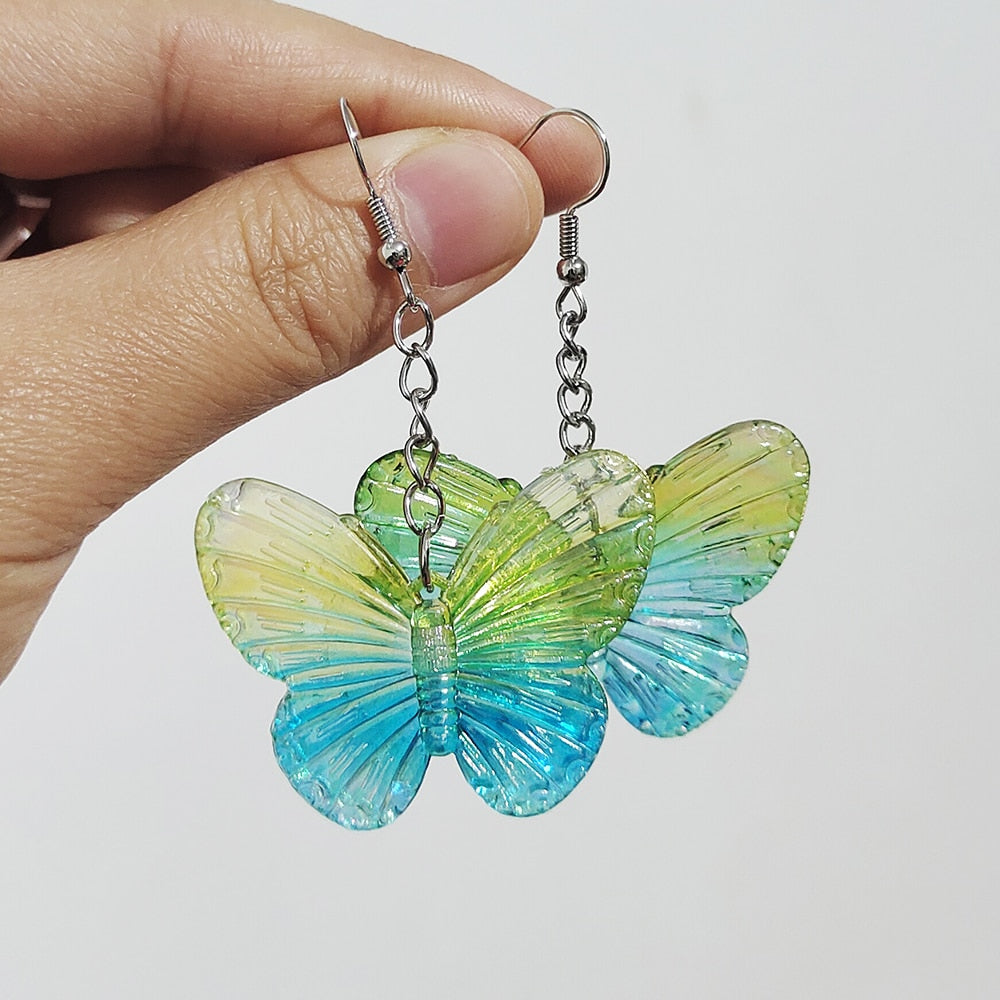 Soft Girl Y2K Transparent Butterfly Earrings