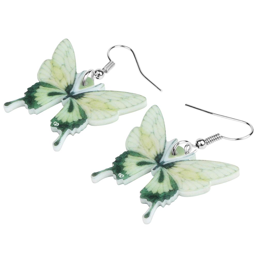 Fairycore Green Butterfly Earrings