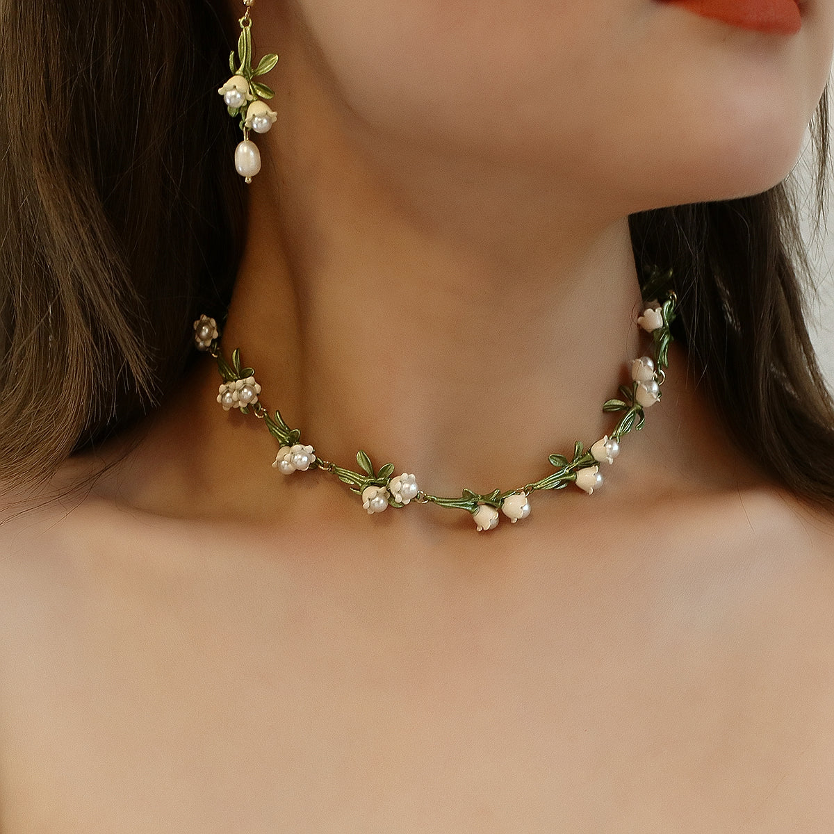 Lily Of The Valley Bracelet Earrings
