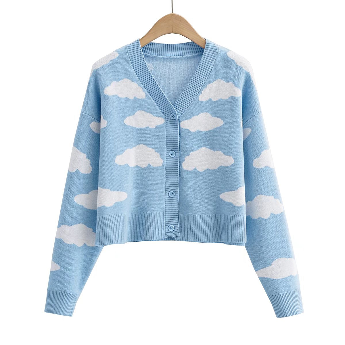 Kawaii Clouds Knitted Cardigan