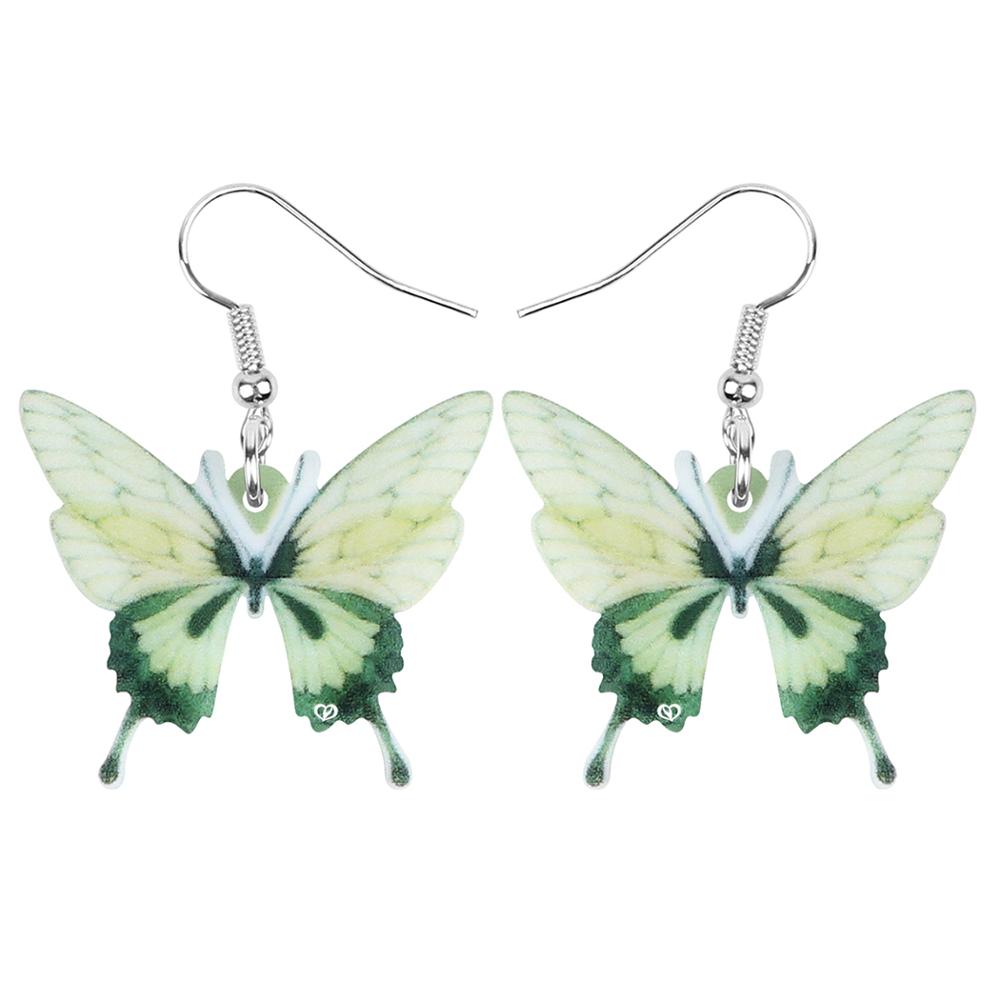 Fairycore Green Butterfly Earrings