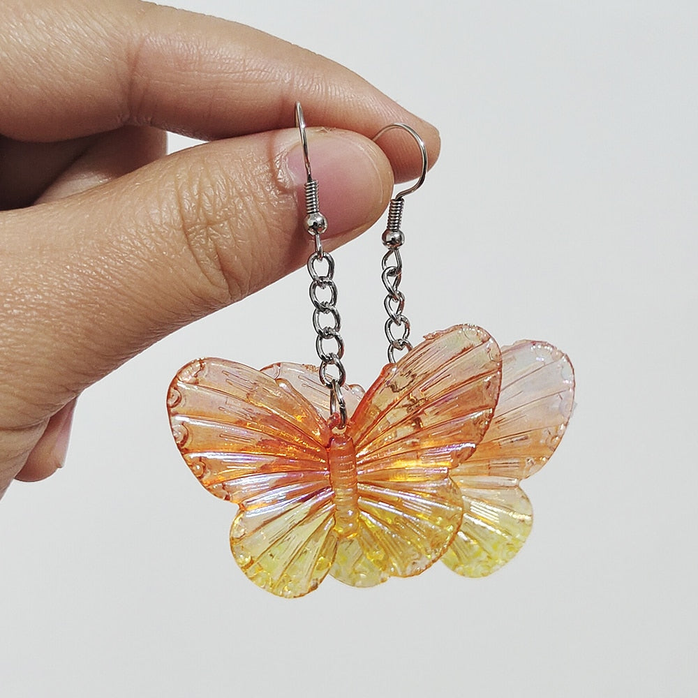 Soft Girl Y2K Transparent Butterfly Earrings