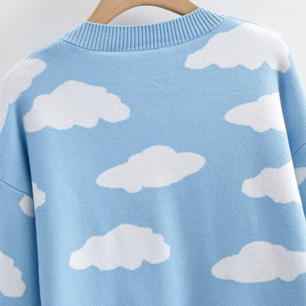 Kawaii Clouds Knitted Cardigan