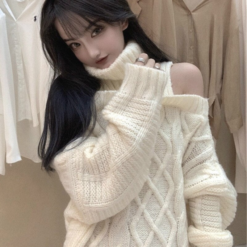 Soft Girl Sweater Turtleneck Pullover