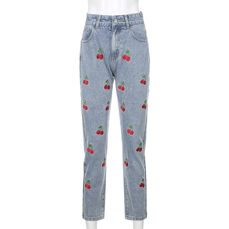 Cherry High Waisted Jeans Cherry United States