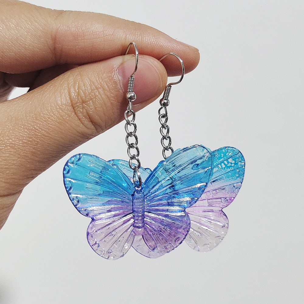 Soft Girl Y2K Transparent Butterfly Earrings