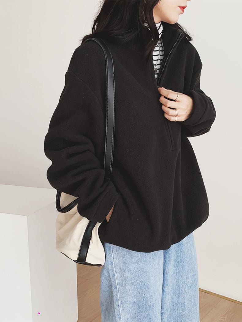 Half Zipper Fleece Sweatshirt