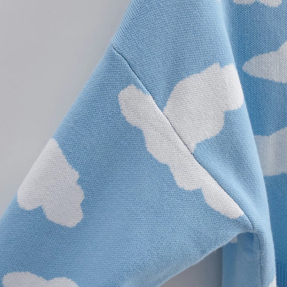 Kawaii Clouds Knitted Cardigan