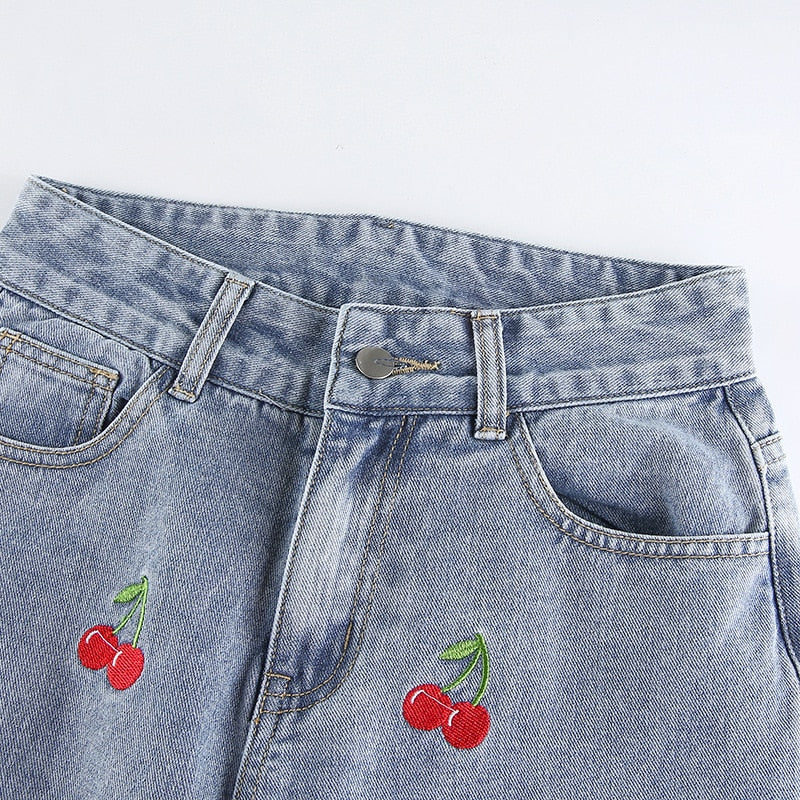 Cherry High Waisted Jeans