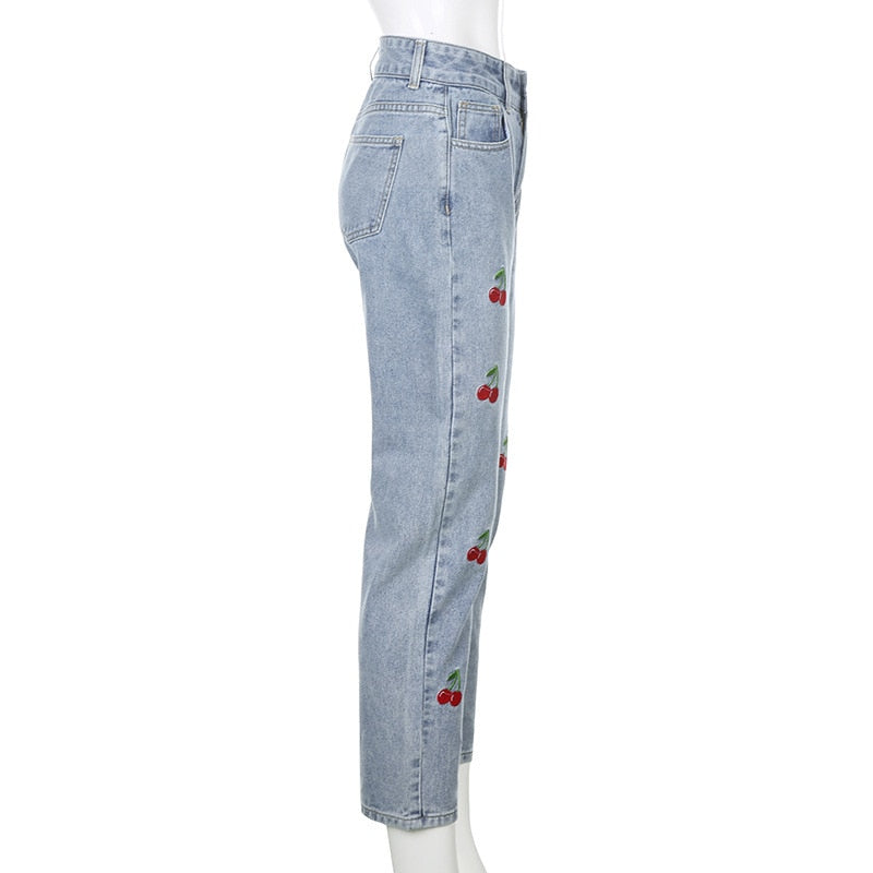 Cherry High Waisted Jeans