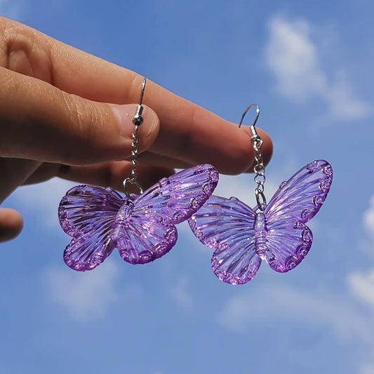 Soft Girl Y2K Transparent Butterfly Earrings