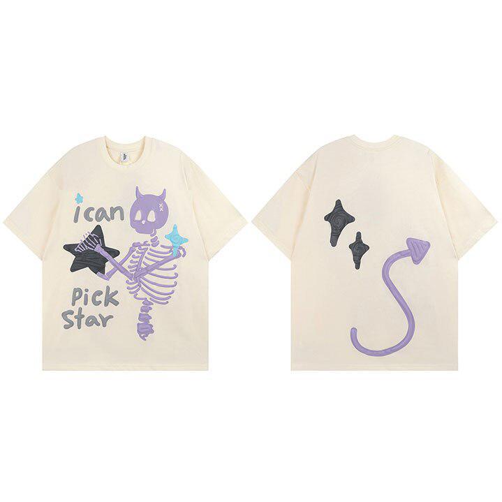 I Can Pick Star Tee Beige