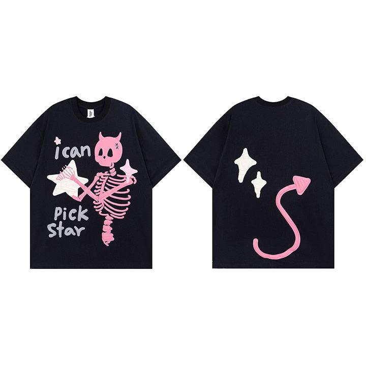 I Can Pick Star Tee Black