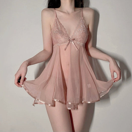Ice silk lace dress