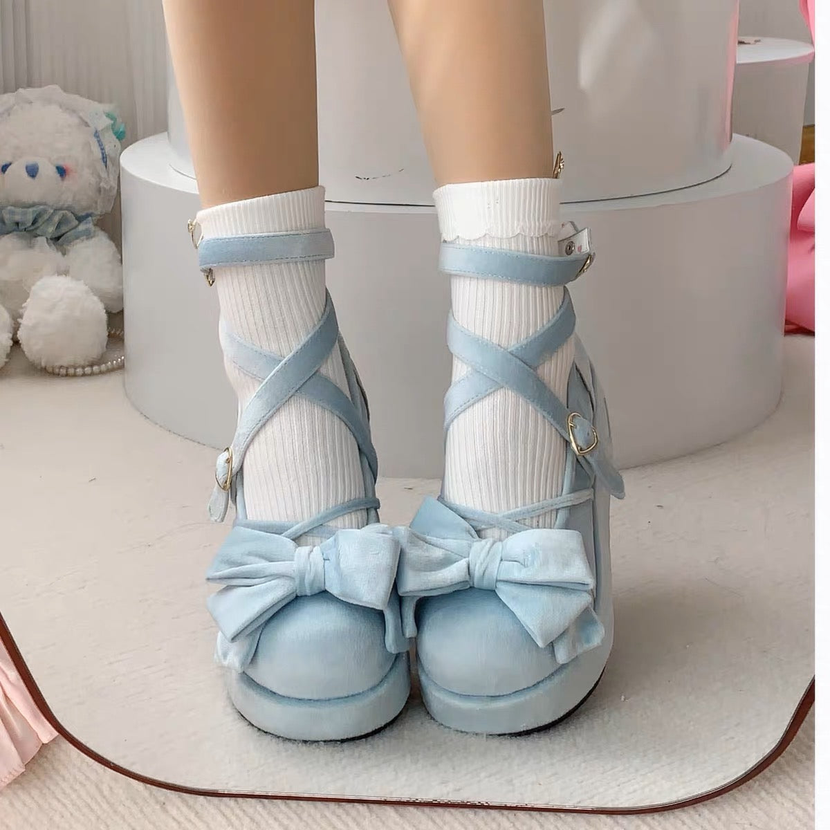 Muffin Doll Mid Heel Platforms