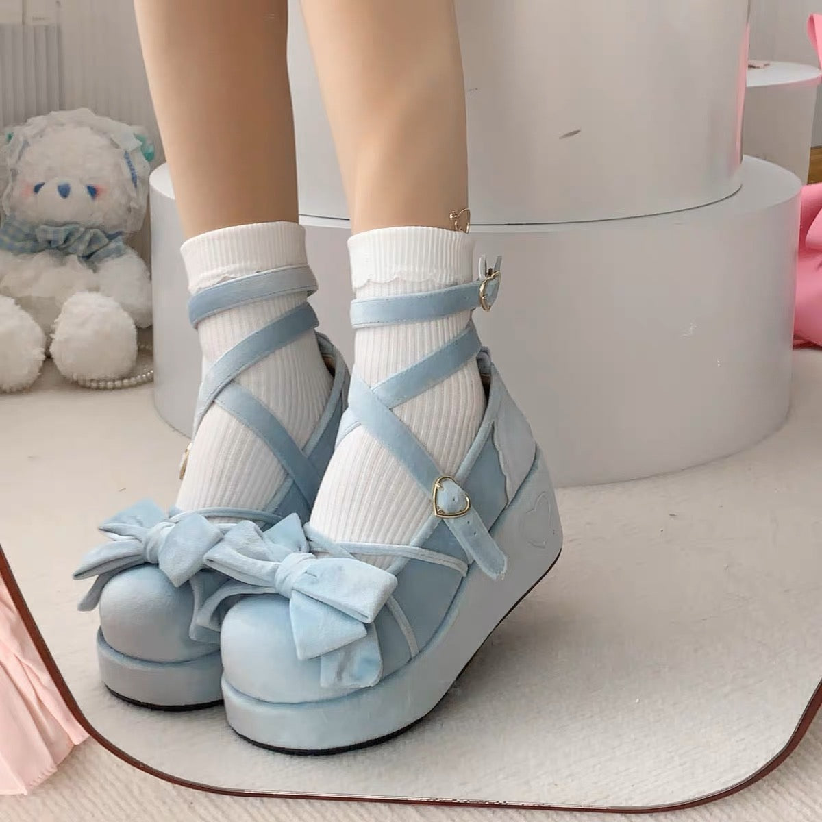 Muffin Doll Mid Heel Platforms