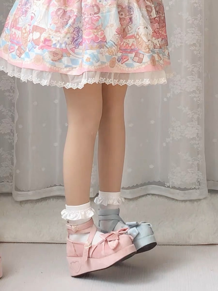 Muffin Doll Mid Heel Platforms