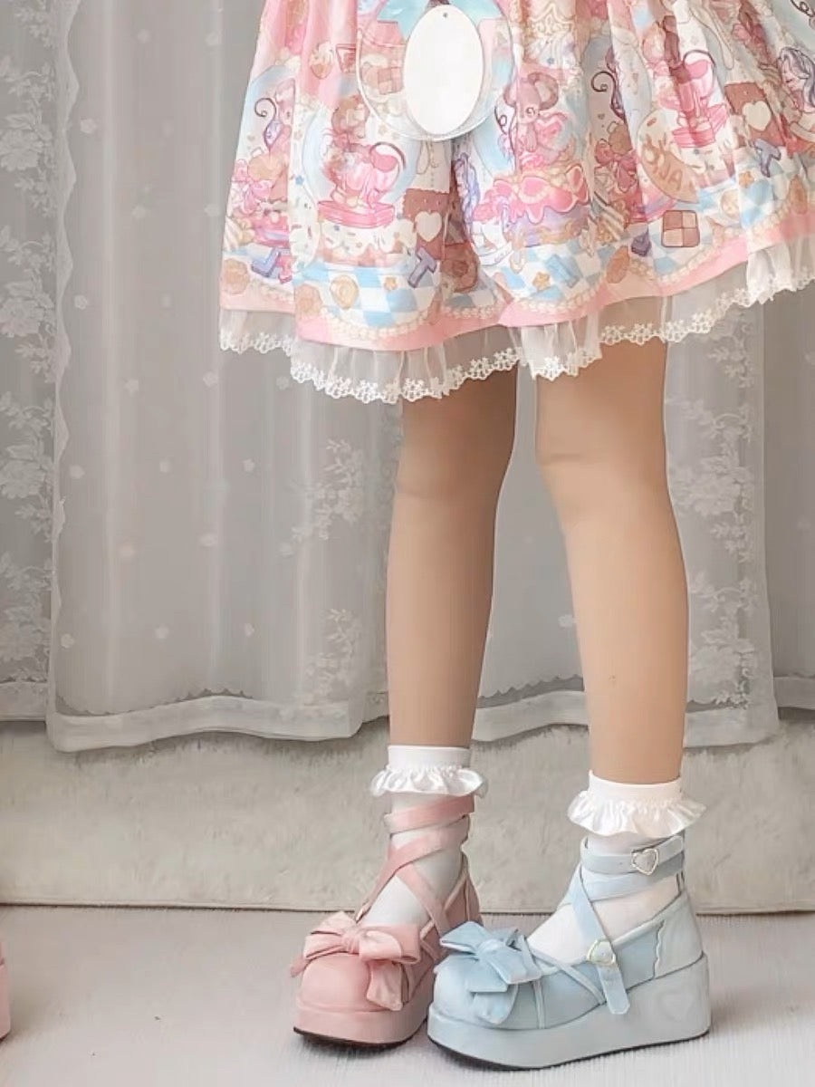 Muffin Doll Mid Heel Platforms