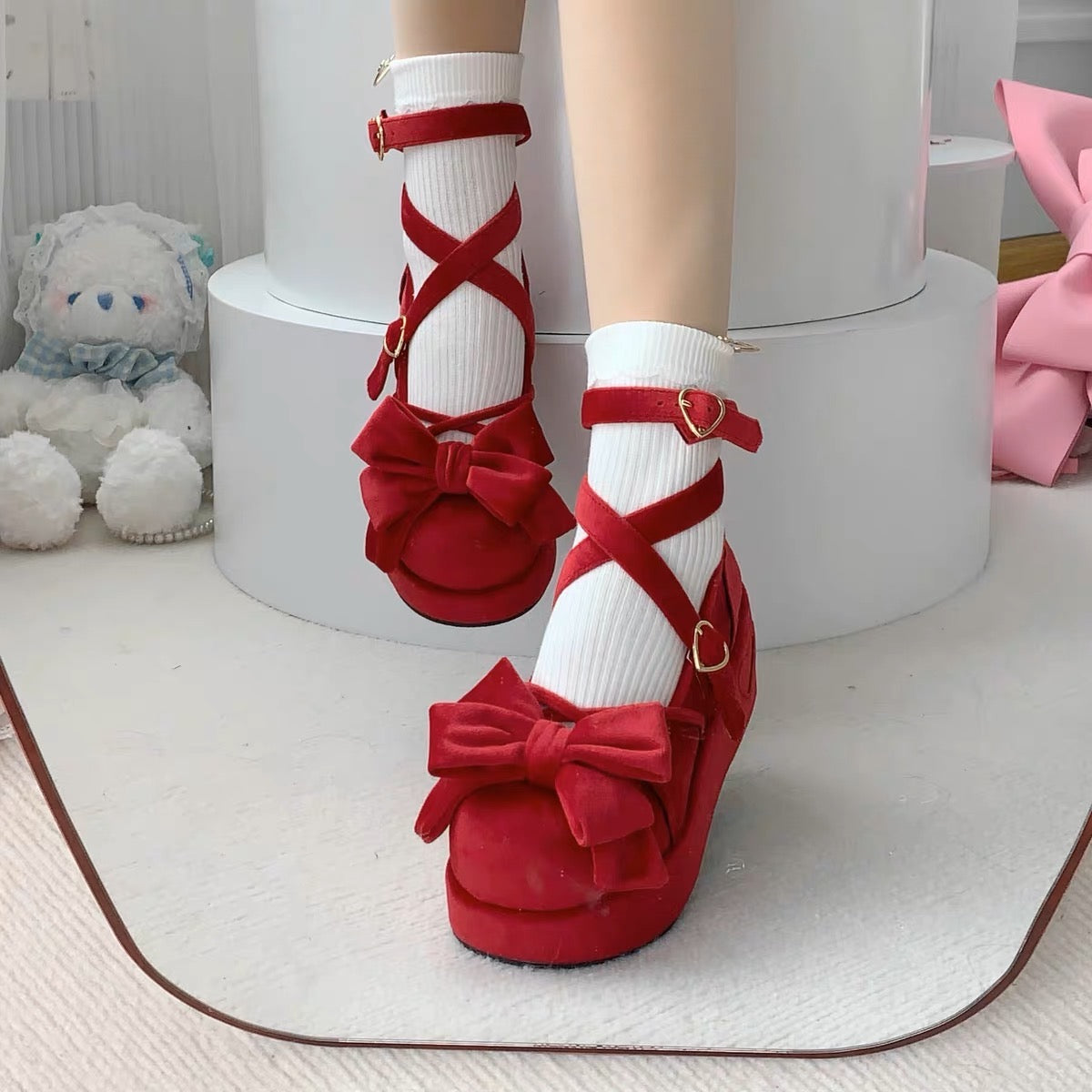 Muffin Doll Mid Heel Platforms