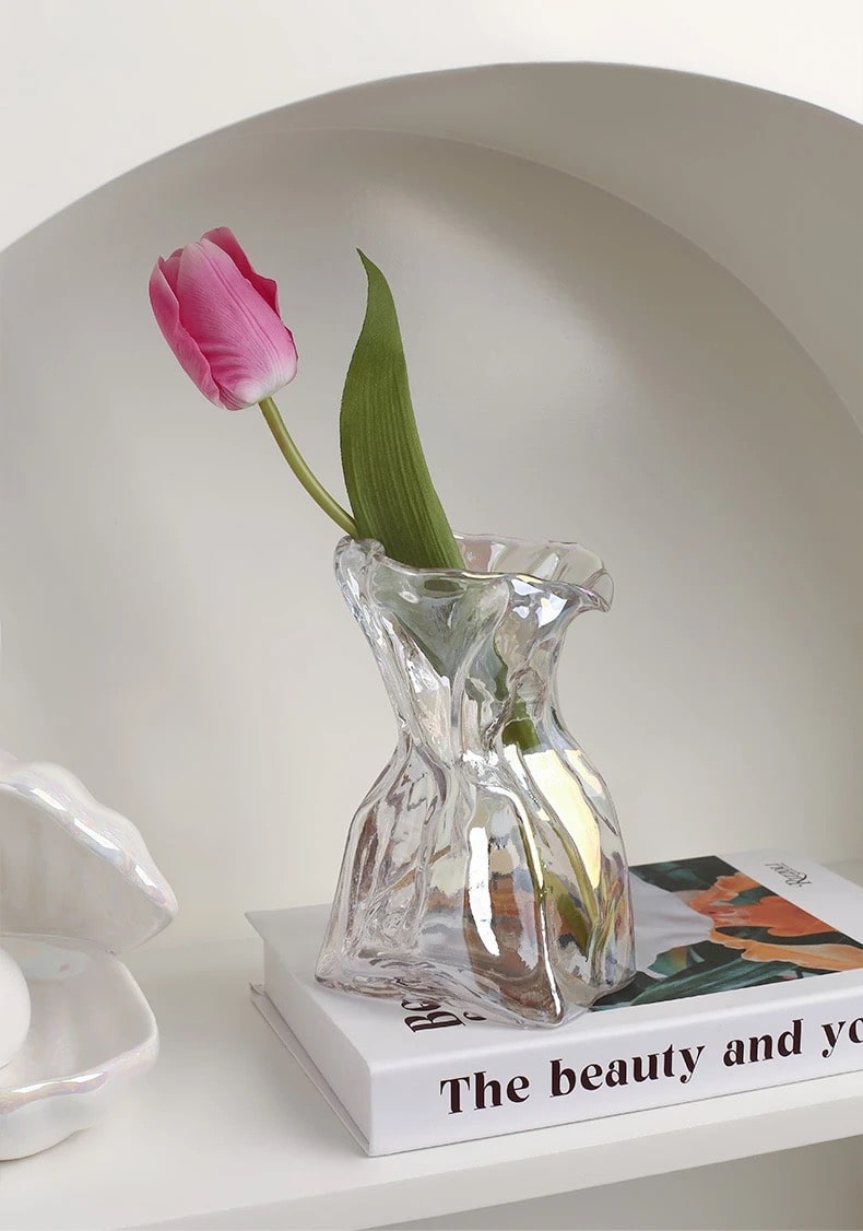 Abstract Pearl Glass Vases