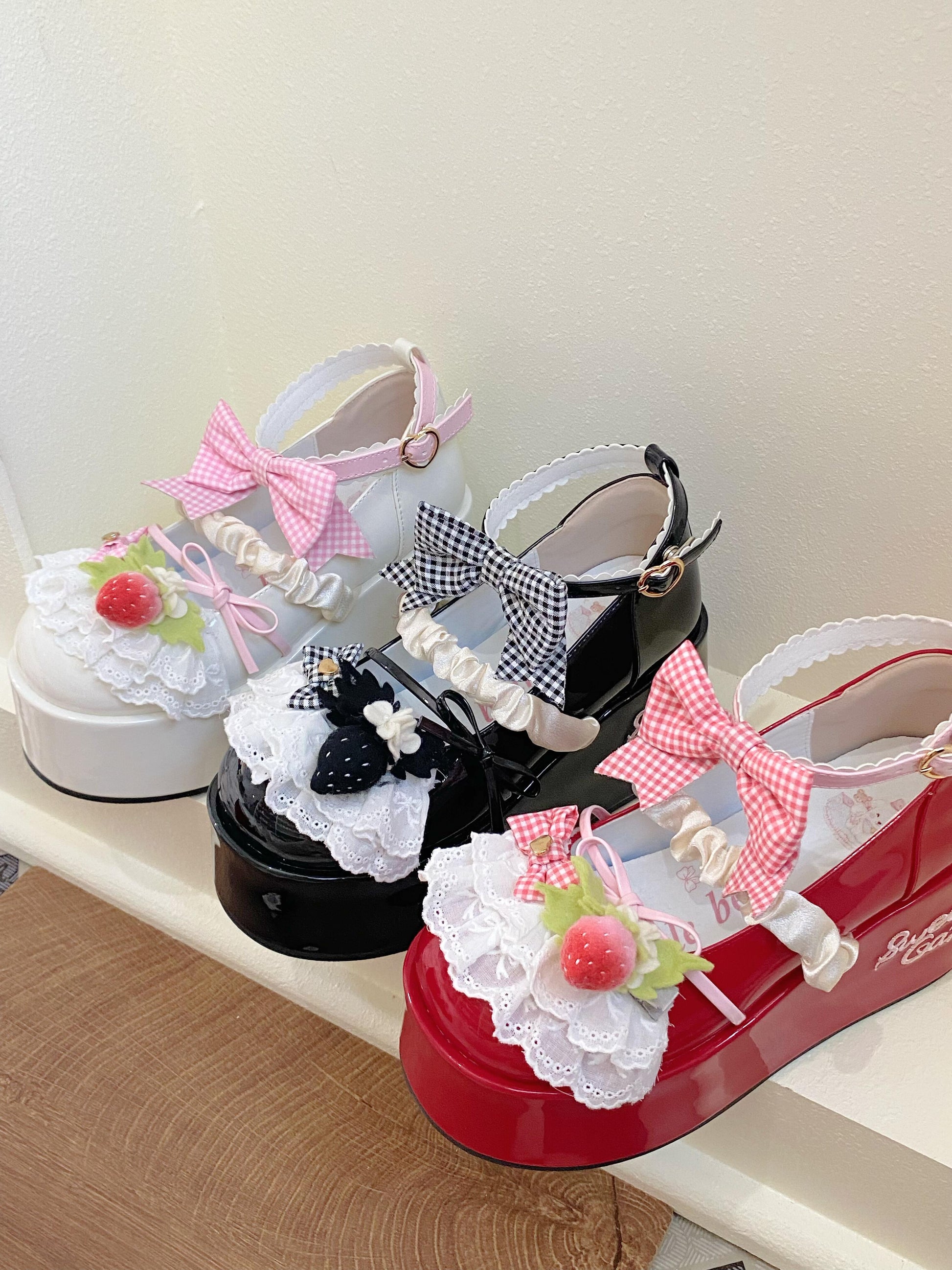 Strawberry Sweet Platforms Lolita Shoes